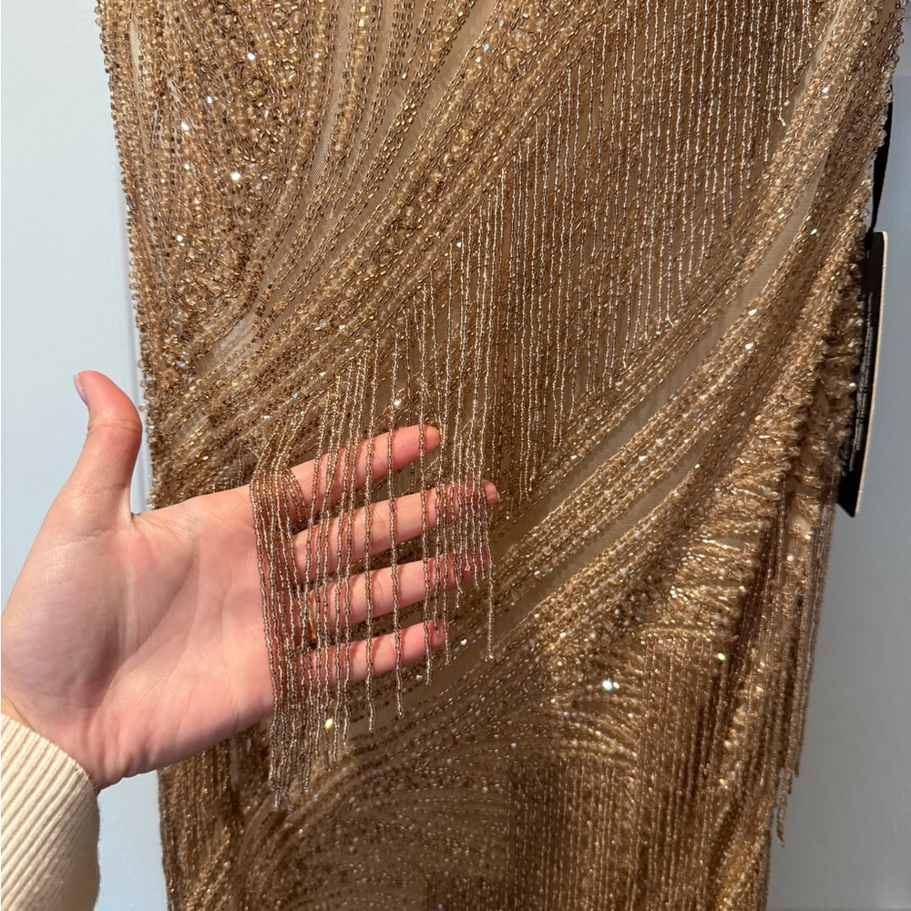 Gold Beaded Fringe Dress